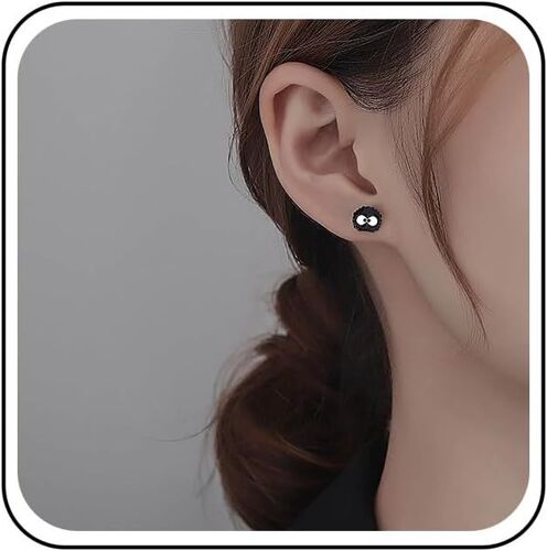 Kal-Boucles D'oreilles Boho Soot Sprite Boucles D'oreilles Vintage Soot Sprite Boucles D'oreilles Noir Boucles D'oreilles Cartoon Boucles D'oreilles Soot Sprite Boucles D'oreilles Minuscules