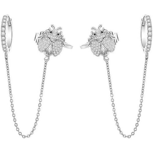 Kal-Femme Mixte Cuivre Ronde Incolore Oxyde De Zirconium