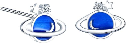 Kal-Planet Boucles D'oreilles Pour Femme En Argent Sterling 925 Hypoallergénique Pour Femmes Et Filles, Argent Sterling, Zircone Cubique