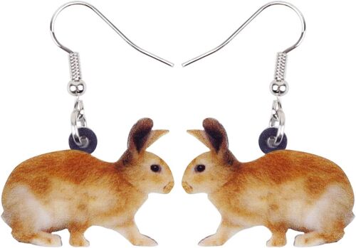 Kal-Boucles D'oreilles Pendantes En Forme De Lapin De Pâques En Acrylique Pour Femmes Et Filles