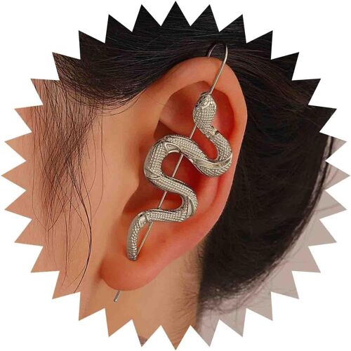 Kal-Boucles D'oreilles Serpent Boucles D'oreilles Crochet Serpent Boucles D'oreilles Long Piercing Boucles D'oreilles Boho Boucles D'oreilles Crochet Or Boucles D'oreilles Punk Serpent
