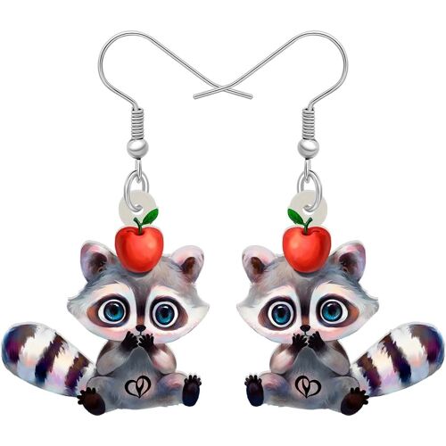 Kal-Acrylique Mignon Brun Nord Raconter L'arbre Boucles D'oreilles Ourson Cartoon Jungle Animaux Nouveauté Bijoux Charms Cadeaux Pour Femmes Femmes Accessoires