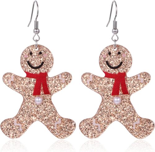 Kal-Décoration De Noël, Femmes Boucles D'oreilles De Noël, Arbre De Noël/Bonhomme De Neige/Flocon De Neige Ornements Bijoux Cadeaux Pour Les Femmes Fête