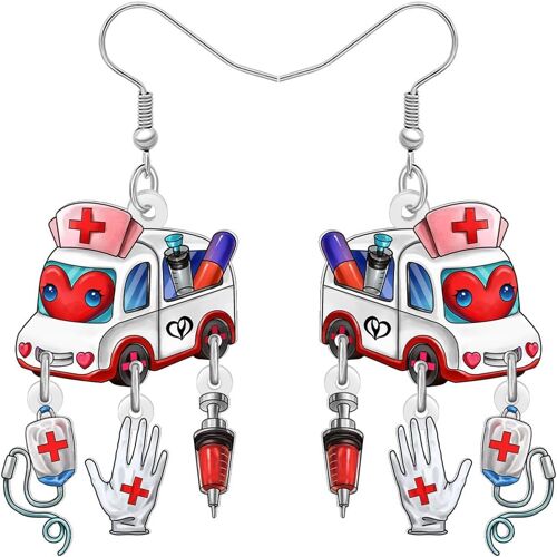 Kal-Jolies Boucles D'oreilles Pendantes En Acrylique - Pour Femme Et Fille - Pour Femme Et Fille - Pour Infirmière, Médecin, Étudiant - Graduation