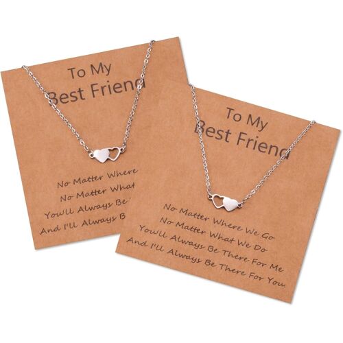 2 Colliers Amitié Soeur Meilleure Amie Bff Collier Coeur Longue Distance Triangle Tribu Collier Triangle Bijoux Assortis Cadeau Pour Femmes Filles Anniversaires Noël