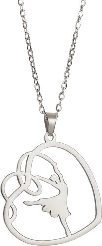 Kal-Collier De Pendentifs De Gymnastique Pour Filles Collier De Pendentifs À Breloques En Forme De Coeur Pour Gymnastes Inspirational Fashion Jewelry