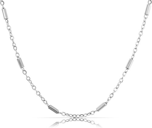 Kal-Colliers Minimalistes Pour Femme - Collier Discret En Acier Inoxydable Avec Fermoir Mousqueton Solide - Collier Ras Du Cou Pour Femme Et Fille - Chaîne À Maillons En Filigrane - Cadeau