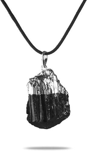 Kal-Collier De Tourmaline Noire | Collier Pour La Protection De Chakras | Parfait Pour Nettoyer Et Protéger L'aura Des Influences Négatives | Bijoux En Tourmaline Noire