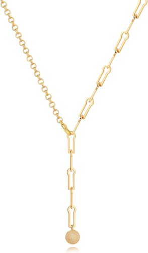 Tianyi-18k Or Mode Long Collier Pendentif Collier Pour Les Femmes Filles Fait À La Main Bijoux Minimaliste Mode En Forme De Y Pull Collier Cadeau Pour Elle