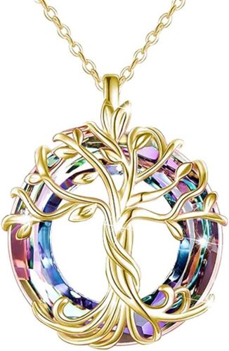 Kal-Collier Arbre De Vie Cadeaux D'anniversaire Pour Femme Collier En Argent Sterling Avec Pendentif Arbre De Vie En Forme D`Ormeau Et Arbre De Vie Pour Femme