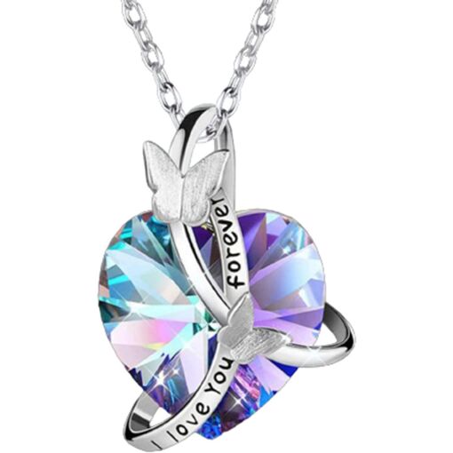 Pendentif En Pierre Violette Plaqué Or - Bijou Fantaisie Occasion