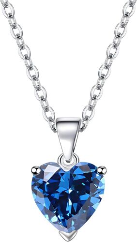 Kal-925 Argent Coeur Pendentif Collier Naturel Cristal Choke Argent Bijoux Femme Fille Cadeau Élégant Délicat