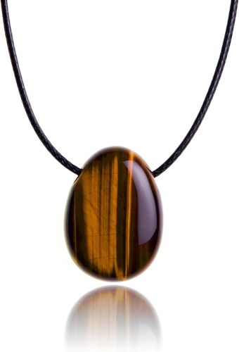 Kal-Pendentif En Pierre Précieuse En Véritable Pierre Naturelle | Collier En Cristal Avec Pendentif Goutte Et Élégant Cordon | Pierre De Guérison/Pierre Porte-Bonheur De Qualité