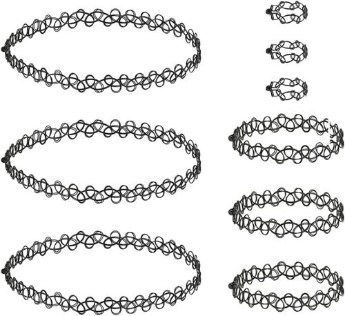 Kal-Colliers Ras Du Cou, Colliers Colliers Jarretière De Mode Bijoux De Mode Bijouterie Pour Filles Enfants Femmes En Caoutchouc Élastique