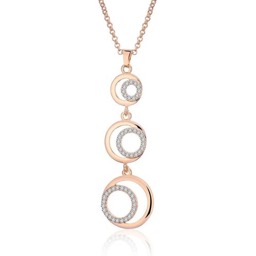 Kal-Collier De Femmes De Mode Bagues Avec Pendentif En Cristal Cz Collier Long Or Et Argent Plaqué Collier Pour Les Filles