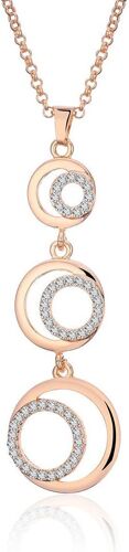 Kal-Collier De Femmes De Mode Bagues Avec Pendentif En Cristal Cz Collier Long Or Et Argent Plaqué Collier Pour Les Filles