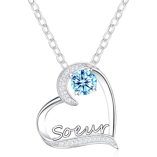 Kal-Collier Soeur Femmes, Cadeau D'anniversaire Pour Amie, Cadeau De Graduation Pour Soeurs Du Coeur, Cadeaux Noël
