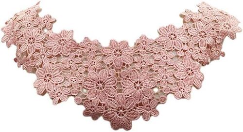 Kal-Col En Dentelle Brodé Col En Dentelle Appliqué Fleur Dentelle Patchs Brodés Amovibles Encolure En Dentelle Col En Dentelle Élégant Insert De Col Femmes Col À Coudre #3rose Taille Unique