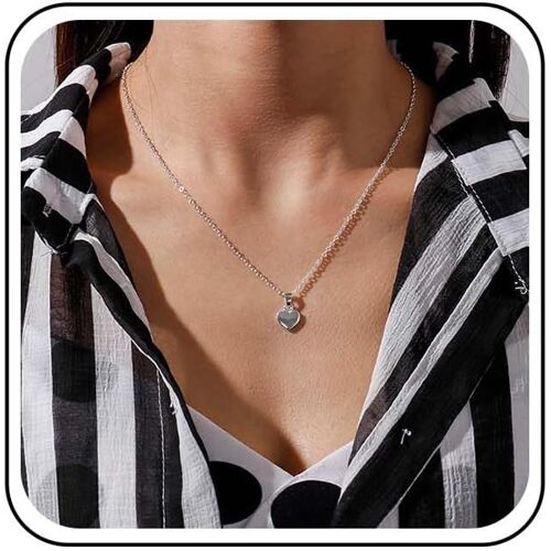 Kal-Collier Pendentif Coeur Vintage Collier Ras-De-Cou Coeur Amour Collier Ras-De-Cou Coeur Or Collier Minimal Bijoux Pour Femmes Et Filles