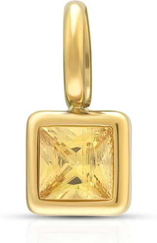 Kal-Collier Plaqué Or 14 Carats Avec Pierre De Naissance En Oxyde De Zirconium Pour Femme Avec Pendentif Réglable Fermoir Rond Ne Ternit Pas