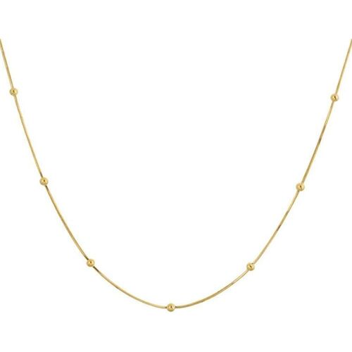 Kal-Collier Femme En Alliages Doré Avec Perles Bijoux Mode Élégant Pour Toutes Occasions