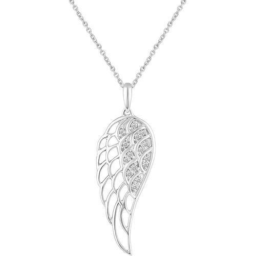 Jum-Collier Gardien Ange Ailes,Collier Aile Ange En Argent,Collier Femmes Ailes D'ange,Pendentif Ailes D'ange,Pendentif En Forme De Plume Aile Ange,Collier Aile D'ange Pour Femme Avec Boîte Cadeau
