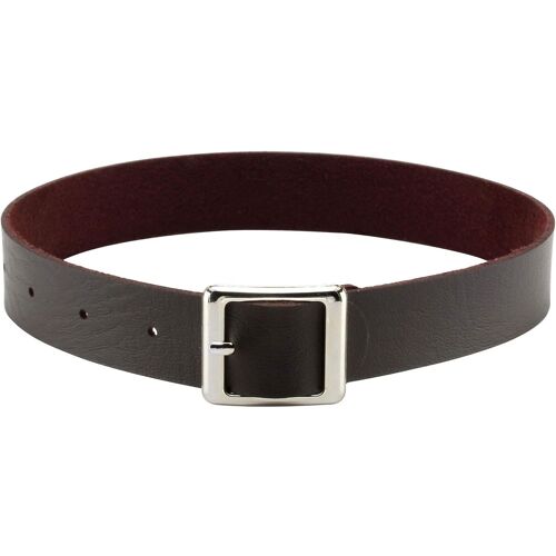 Kal-Femmes Rétro Punk Simple Style Réglable En Cuir Collier Ras Du Cou Boucle Collier Pour Biker