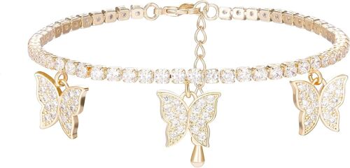 Kal-Collier Pendentif Femme Papillon, Chaîne Hypoallergénique Personnalisée, Bijoux De Mode Simples Et Beaux, Anniversaire Et Cadeau D'anniversaire Exquis Pour Les Filles