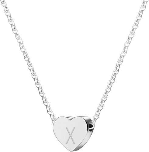 Kal-Collier Pendentif Initiale Lettre En Acier Inoxydable,Chaîne Minimaliste Charmant Alphabet A-Z, Femme Fille