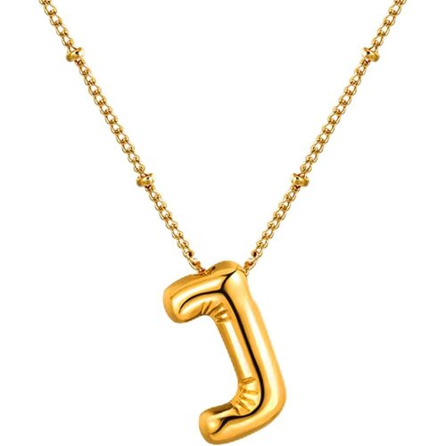 KAL-A-Z Bubble Letter Necklace Chaîne Or Initiales Colliers Avec Pendentif Balloon Lettres Femmes Chaîne Nom Initial Epais Chaîne De Lettres Pour Femmes