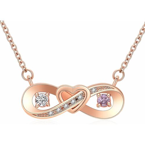 Kal-Collier Urne Funéraire Pour Cendres - Symbole De L'infini - Collier Pour Femme - Pendentif Délicat En Forme De Coeur - Pierre De Naissance - Bijou Commémoratif Pour Cendres Pour Femmes Et