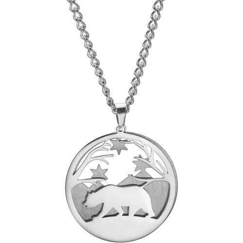 Kal-Collier D'animaux En Acier Inoxydable Collier À Pendentifs Animaux De La Forêt Bijoux De Noël Pour Hommes Femmes
