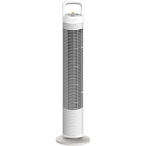 Ventilateur Tour Sans Pales W80 (45W) 3 Vitesses, Oscillation 70°, Minuterie 120 Min Et Design Compact. Ventilateur Sur Pied Avec Moteur En Cuivre Et Poignée De Transport (Blanc)[VEN750588]