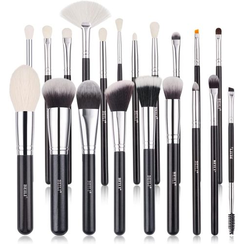 Pinceaux Maquillage 20pc Kit Pinceau Maquillage Professionnel Poils Chèvre Naturels Synthétiques De Qualité Supérieure Pour Fond De Teint,Poudre,Anti-Cernes,Ombres À Paupières,Sourcils,Eyeliner 