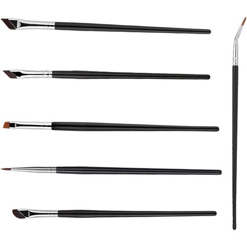 Changyeah 6 Pinceaux À Sourcils, Pinceaux De Maquillage Pour Eye-Liner, Pinceau D'eye-Liner, Outil De Maquillage Pour Les Yeux Fins, Pinceau À Sourcils Incurvé,Façonnage 