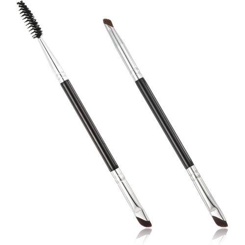 Yqqyg Lot De 2 Pinceaux À Sourcils Biseautés À Double Extrémité Pour Eyeliner, Façonner Les Cils, Outils De Maquillage Professionnels 