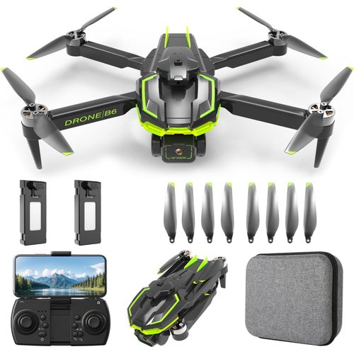 Drone Enfant Avec Camera 1080p, Moteur Sans Balais Fpv Drone 38 Mins Longue Durée Vol/Démarrage En Un Clic/Maintien D'altitude, Jouet Cadeau Pour Garçons Et Filles, Moins De 250g (Black)-Marque Générale