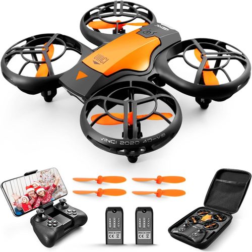 4drc V8 Mini Drone Avec Caméra 720p Wifi Fpv, 20 Minutes De Vol, Induction De Gravité, Vol De Trajectoire, Mode Sans Tête, 360° Flips,Vol Stationnaire, Pour Les Débutants Et Les Enfants-Marque Générale