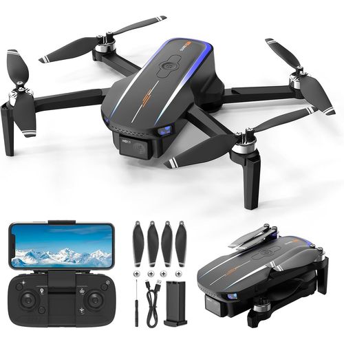 Drone Avec Camera 1080p Hd, Quadcoptère Télécommandé Pliable Drone Pour Enfants Et Adultes, Moteur Sans Balais, Décollage/Atterrissage 1 Touche, 2 Batteries, Jouets Et Cadeaux Pour Garçons Et Filles-Marque Générale