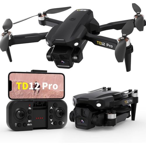 Mini Drone Avec Caméra 4k, Td12pro Drones À Moteur Sans Balais Pour Débutants, Résistance Au Vent De Niveau 3, Réglage De La Vitesse, Contrôle Via Application, Quadricoptère Rc
