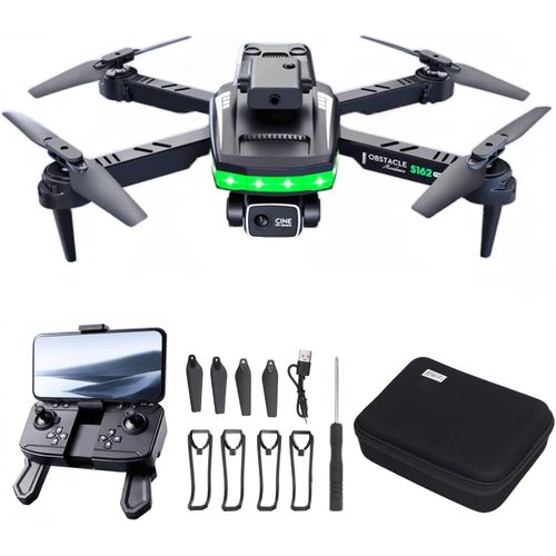 Drones Fpv, Drone Wifi 1080p Avec Double Caméra 4k Hd, Quadricoptère Rc Gestuel Pour Débutants, Drone Pliable Batterie Intégrée Avec Étui De Transport, Survol Automatique-Marque Générale