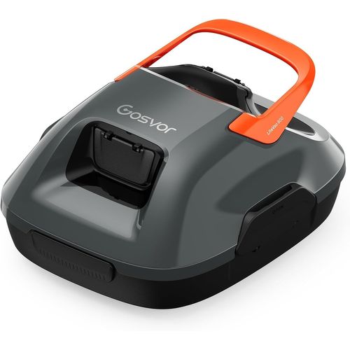 Gosvor Robot Piscine sans Fil, Aspirateur Piscine avec Autonomie de 90 Minutes, Nettoyage Automatique avec Fonction de stationnement Automatique, Nettoyeur de Piscine Compact, Idéal pour 80¿