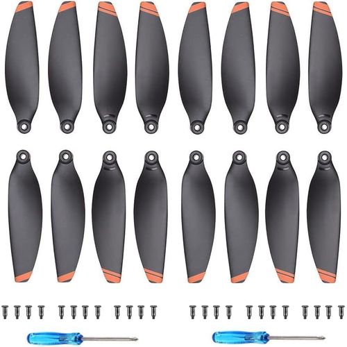 Sansh-16 Pièces Hélices Mini 2 Se/Hélices Mini 2 / Hélices Mini Se/Hélices Mini 4k, Faible Bruit Et Stable, Accessoires Mini 2 Hélices Pour Remplacement De Drone (Orange)
