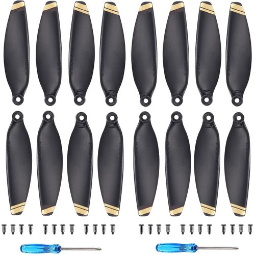 Sjzg-16 Pcs Hélices Dji Mini 2 Se/Hélices Mini 2/Hélices Mini Se/Hélices Mini 4k, Faible Bruit & Stable Drone Dji Mini 2/Mini Se/Dji Mini 2 Se/Dji Mini 4k Accessoires Hélices Remplacement (Or)-Kalanka