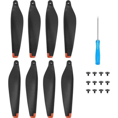 Sansh-8 Pièces Cw Ccw 6030f Pliable Faible Bruit Vol Silencieux Remplacement De L'hélice Des Ventilateurs D'aile Pièces De Rechange Pour Le Drone Mini 3 Pro,Double Face Rayures Colorées(Noir Orange)-Trahoo