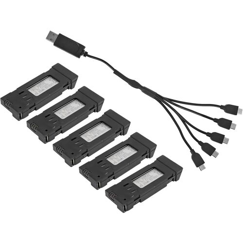 Batterie Au Lithium Pour Drone Rc 3,7 V 1200 Mah,Batterie D'avion Rc Légère Et Portable Avec Câble 5 En 1 Pour E58 L800 Jy019 S168 Et Autres Avions Rc