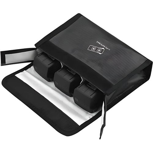 Sansh-Lipo Sac De Sécurité Pour Batterie Étui De Protection De Stockage De Batteries Antidéflagrantes Ignifuge Pour Dji Air 3 / Mavic 3 / Mavic 3 Classic/Mavic 3 Cine (Pour 3 Batteries)-Trahoo