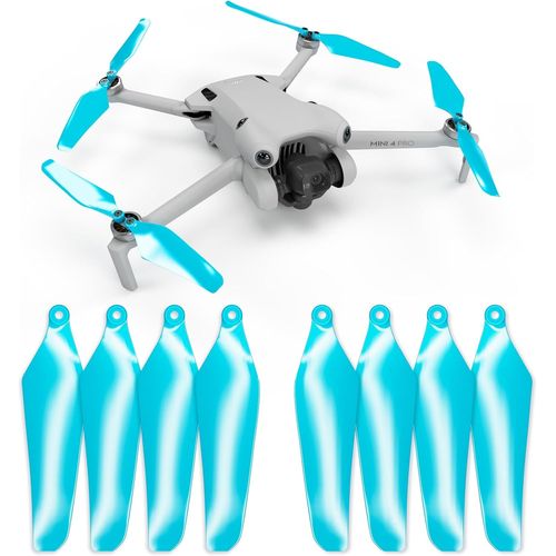 Sansh-Hélices Super Stealth Pour Dji Mini 4 Pro & Mini 3 Pro \U2013 Bleu, 4 Hélices En Jeu-Trahoo