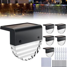Ershi-6 Pièces Lampes Solaires D'extérieur Pour Escalier, Lampe Solaire Exterieur, Lampe Solaire Extérieur Jardin, Lampe Solaire P[916]