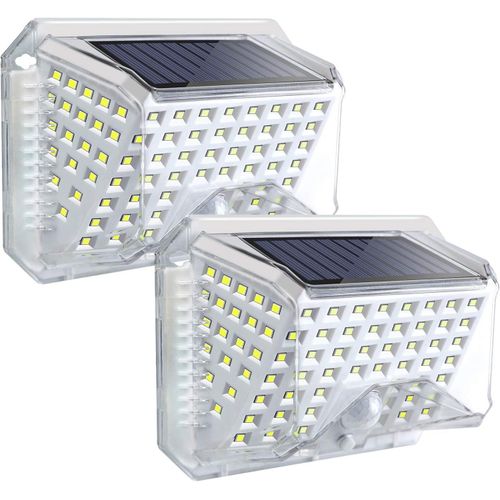 2pcs Lampe Solaire Exterieur Led Lumiere Eclairage Avec Detecteur De Mouvement 270° Angle Ip65 Etanche Spot Solaire Extérieur Sans Fil Pour Jardin Porche Balcon